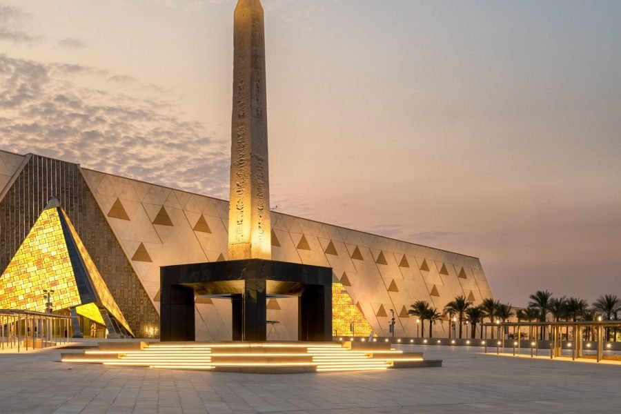 Visitors enjoying the Grand Egyptian Museum Tour